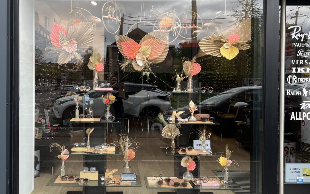 Projet Vitrine Opticien Fleurs séchées